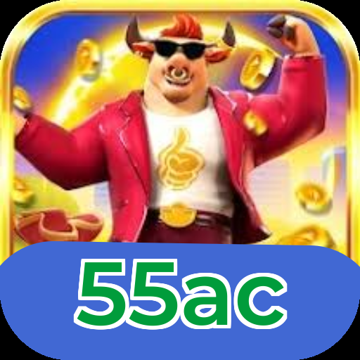 Interface do aplicativo 55ac mostrando jogos disponíveis no iOS e Android